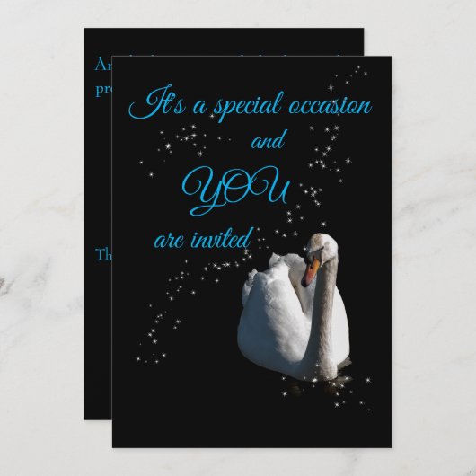 白鳥の招待 招待状 (正面/裏面)