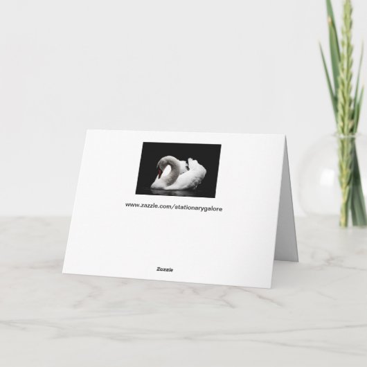 白鳥の挨拶状 カード (裏面)