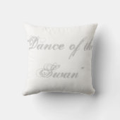 白鳥の枕のバレリーナのダンス クッション (裏面)