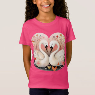 白鳥の森のハート愛 Tシャツ