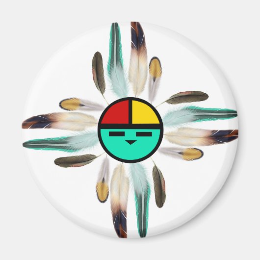 白鳥の毛を持つジア・サン・ゴッド マグネット (正面)