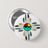 白鳥の毛を持つジア・サン・ゴッド 缶バッジ (正面&裏面)