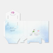 白鳥の水彩画 ベビーシャワー フェイバーボックス (折り畳みなし)
