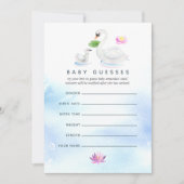 白鳥の水彩赤ちゃんシャワー推理ゲーム 招待状 (正面)
