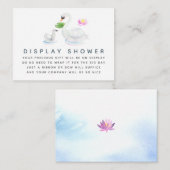 白鳥の水彩赤ちゃんシャワー表示シャワー エンクロージャーカード (正面/裏面)