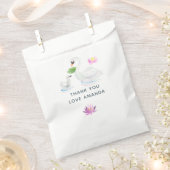 白鳥の水彩赤ちゃんシャワー フェイバーバッグ (クリップ留めされた状態)