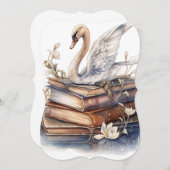 白鳥の水彩 ノートカード (正面/裏面)