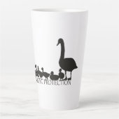 白鳥の永久保護 カフェラテマグ (正面)