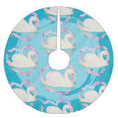 白鳥の泳ぎ ブラッシュドポリエステルツリースカート (正面)