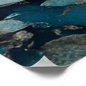 白鳥の浮ストライプのかぶ姿のゼブラ姿の女性 ポスター (角)