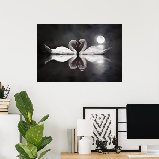 白鳥の湖の愛 ポスター (ホームオフィス)