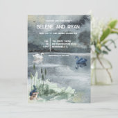 白鳥の湖の結婚風景 招待状 (スタンド正面)