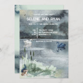 白鳥の湖の結婚風景 招待状 (正面/裏面)