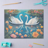 白鳥の湖への愛 薄葉紙 (クラフト)