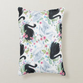 白鳥の湖：水色パステルパターン。 アクセントクッション (正面(垂直))