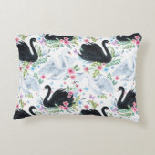 白鳥の湖：水色パステルパターン。 アクセントクッション (裏面)