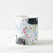 白鳥の湖:水色パステルパターン。 コーヒーマグカップ (中央)