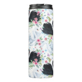 白鳥の湖：水色パステルパターン。 タンブラー (裏面)