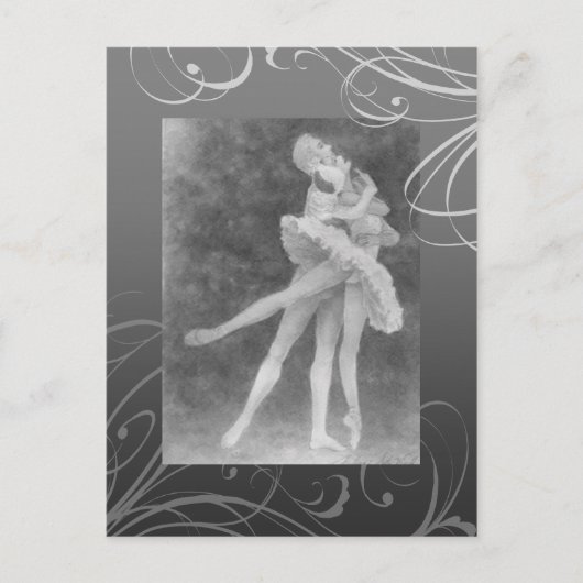 白鳥の湖 絵ハガキ ポストカード (正面)