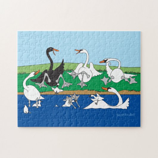 白鳥の湖 11x14 ジグソーパズル (横)