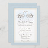 白鳥の結婚式招待状 招待状 (正面/裏面)