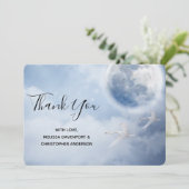 白鳥の美しい青飛んでいるい空 サンキューカード (スタンド正面)