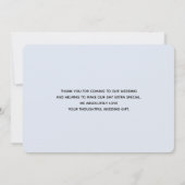 白鳥の美しい青飛んでいるい空 サンキューカード (裏面)