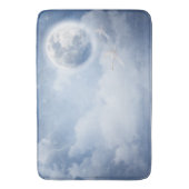 白鳥の美しい青飛んでいるい空 バスマット (正面縦)