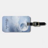 白鳥の美しい青飛んでいるい空 ラゲッジタグ (正面横)