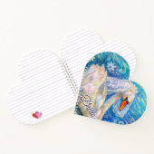 白鳥の花嫁w/ヴェールオンウォーターブルーパーソナライズされたホワイト ノートブック (内部)