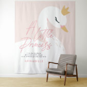 白鳥の赤ちゃんガーリーシャワーピンクアクアカエレガントウト タペストリー (インサイチュ)
