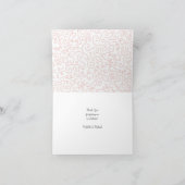 白鳥の赤ちゃんシャワーバードと王冠の共同編ピーチ サンキューカード (内部)