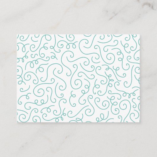 白鳥の赤ちゃんシャワー エンクロージャーカード (裏面)