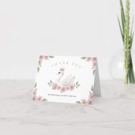 白鳥の赤ちゃんシャワー サンキューカード
