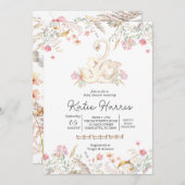 白鳥の赤ん坊のシャワーの招待状 招待状 (正面/裏面)