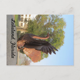 白鳥の飛行中に彫像レークランド、フロリダ ポストカード