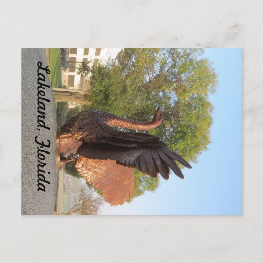 白鳥の飛行中に彫像レークランド、フロリダ ポストカード (正面)