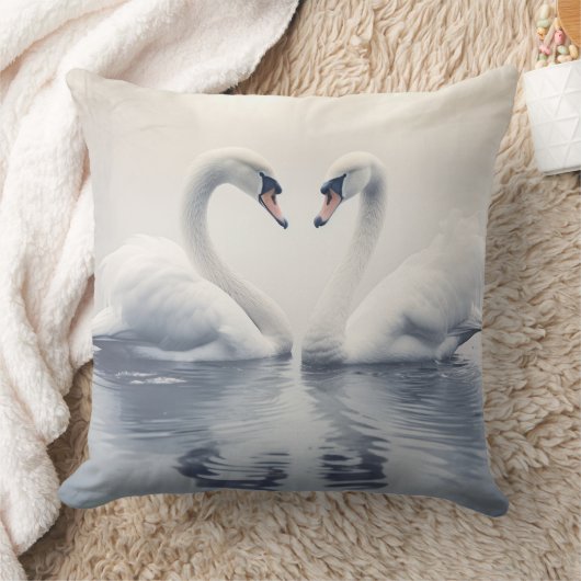 白鳥の鳥の野生動物の荒野のアーカラフルト クッション (ブランケット)