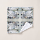 白鳥の鳥のCygnetの野性生物動物のBathタオル バスタオルセット (ウォッシュタオル)