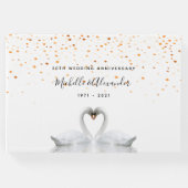 白鳥の鳥50金ゴールド結婚記念日 ゲストブック (正面)