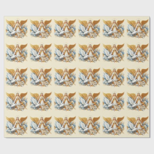 白鳥の黄金の守護天使 ラッピングペーパー (フラット)