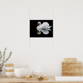白鳥の黒塗り ポスター (キッチン)