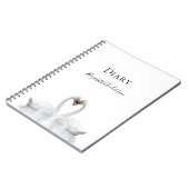 白鳥はホワイトネーム日記の大学が支配を愛する ノートブック (左側)