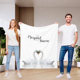 白鳥は名を愛結婚す フリースブランケット