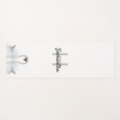 白鳥は名前モノグラムを愛する ヨガマット (正面(横))