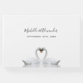 白鳥は鳥を愛するエレガントなシンプル結婚式 ゲストブック (正面)