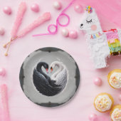 白鳥エレガントが一緒にハートを探す。 ペーパープレート (パーティー)