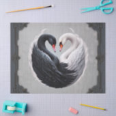 白鳥エレガントが一緒にハートを探す。 薄葉紙 (クラフト)