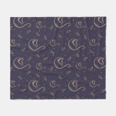 白鳥エレガントと葉柄 フリースブランケット (正面(横))