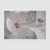 白鳥エレガントブライダルポートレートパラソルの女性 薄葉紙 (正面)